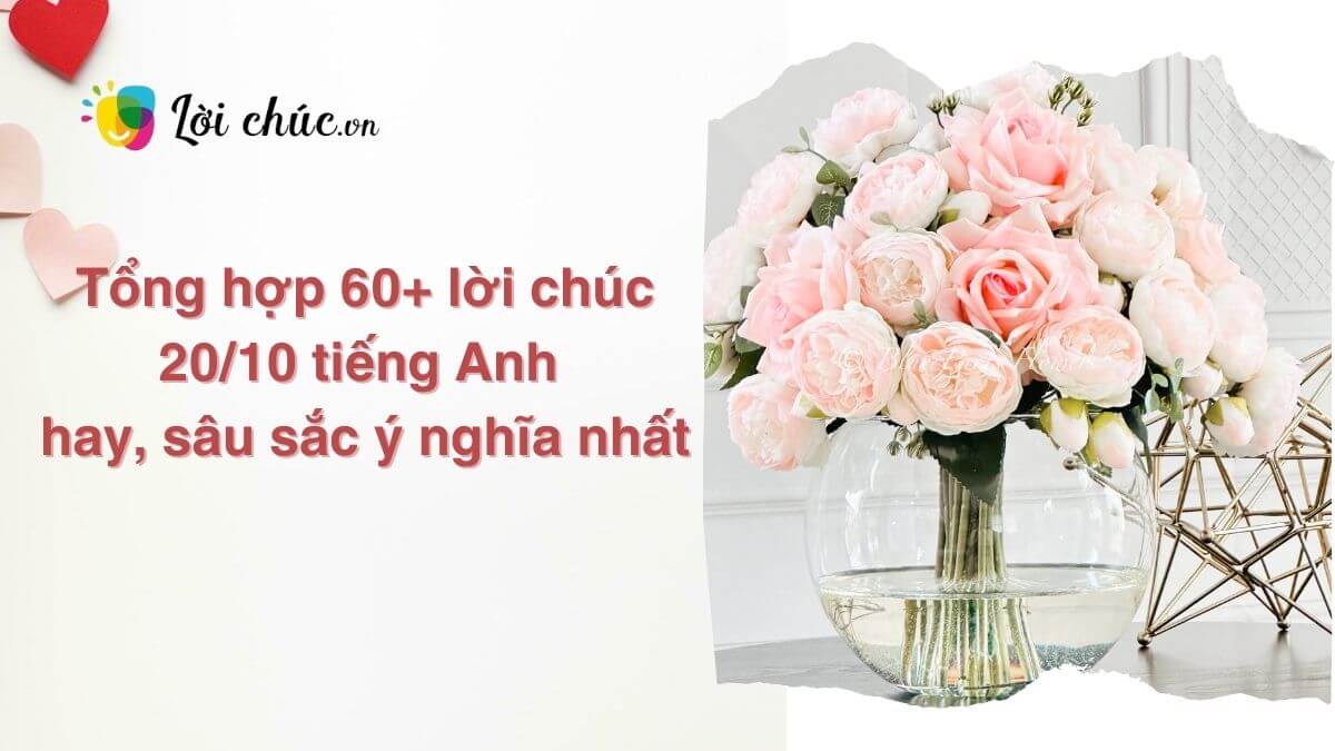 Lời chúc 20 10 tiếng Anh